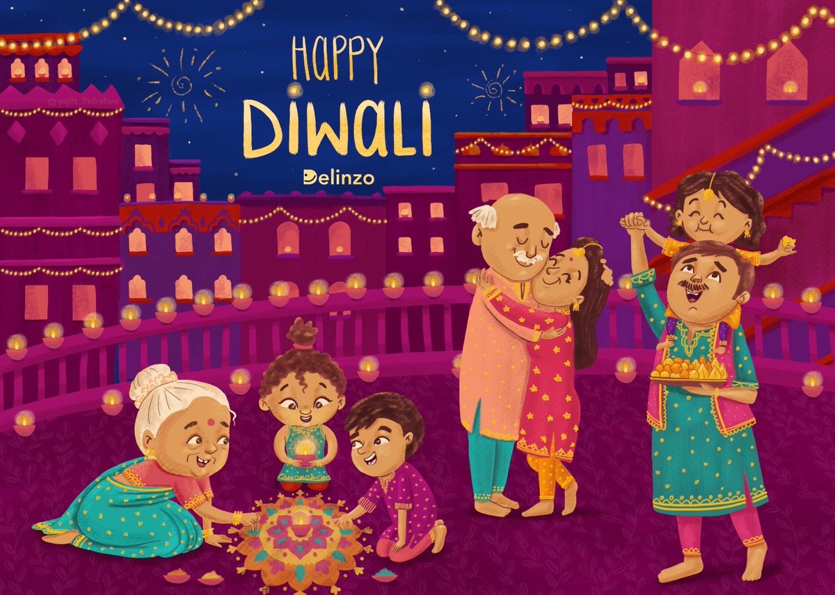OfficialDelinzo's tweet photo. Diyas are God’s way of telling you that there will always be a light to drive away darkness. May the light of diyas spread joy to your life. Happy Diwali! #HappyDiwali #2k21 #Delinzo https://t.co/h5nr7zyDJO