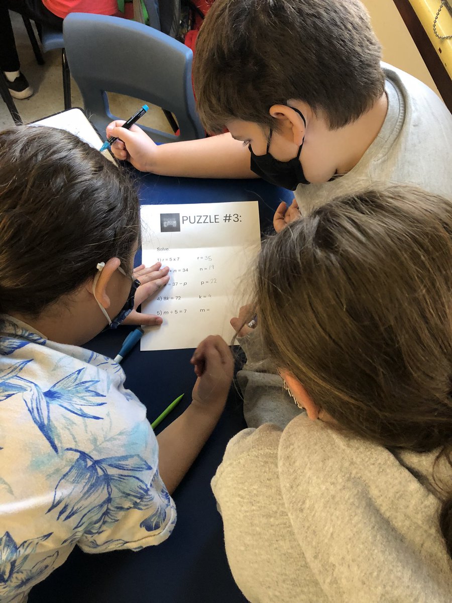 CbuNatasha's tweet photo. Spicing up patterning with a patterning escape room. Luckily, 6 Johnston made it out! @helenrjohnston1 #hrcemath @SSEShrce https://t.co/NFl3J48EAi