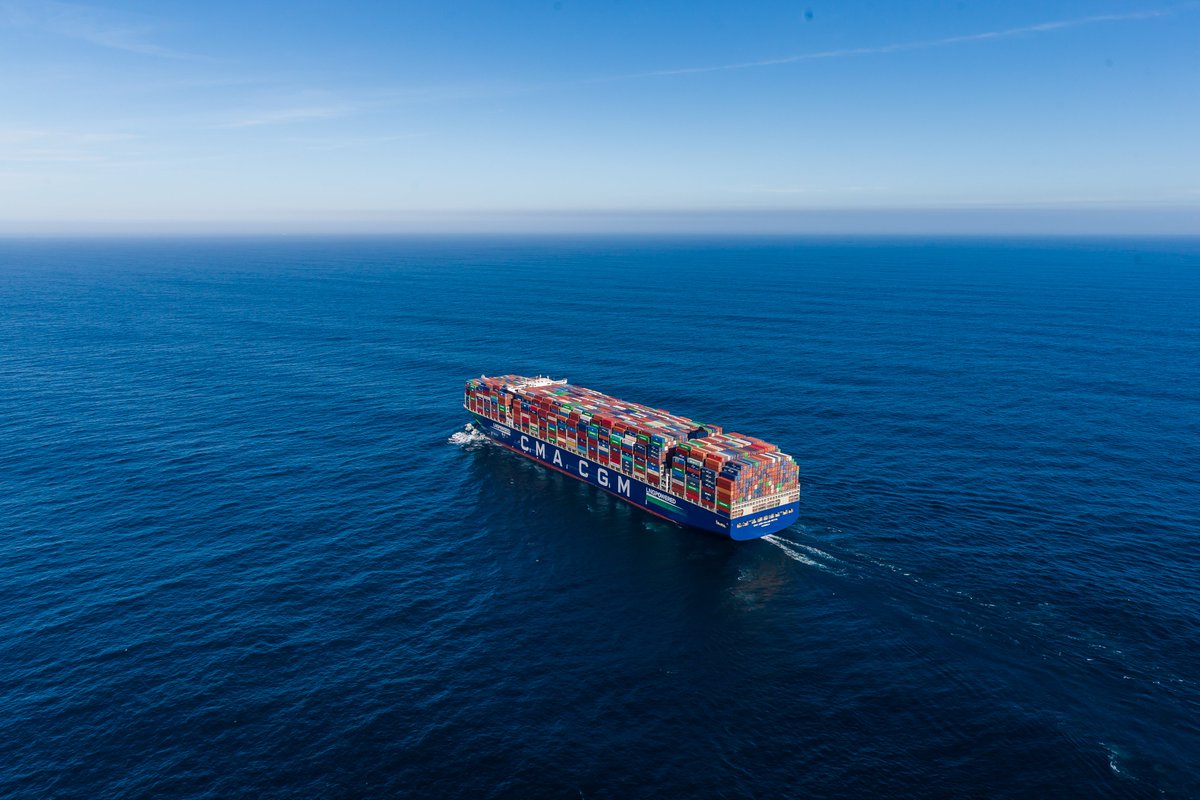 cmacgm's tweet photo. We are in a race against #climatechange 🚢👊 ! 

To honor our commitment to #BetterWays, we go beyond carbon neutrality with @UNFCCC’s Race to Zero initiative 🌱

> https://t.co/iPggo2UA5j

#COP26 #NetZero2050 https://t.co/vGtaEenPY8