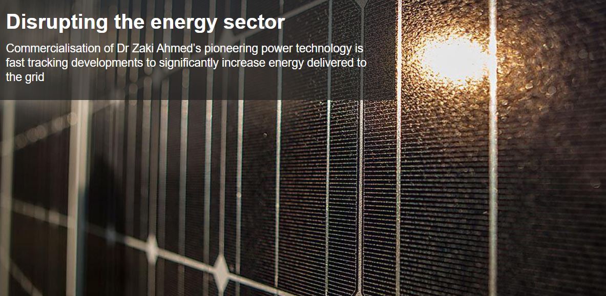 Scaling-up of #renewables is essential but what if the #energyefficiency from #solar could also be scaled-up?  Pioneering technology by Dr Zaki Ahmed and <a href="/PlymUni/">University of Plymouth</a> spin-out Pulsiv has the potential to supply up to 5% more #energy to the grid.  #COP26  bit.ly/3nZBG2o