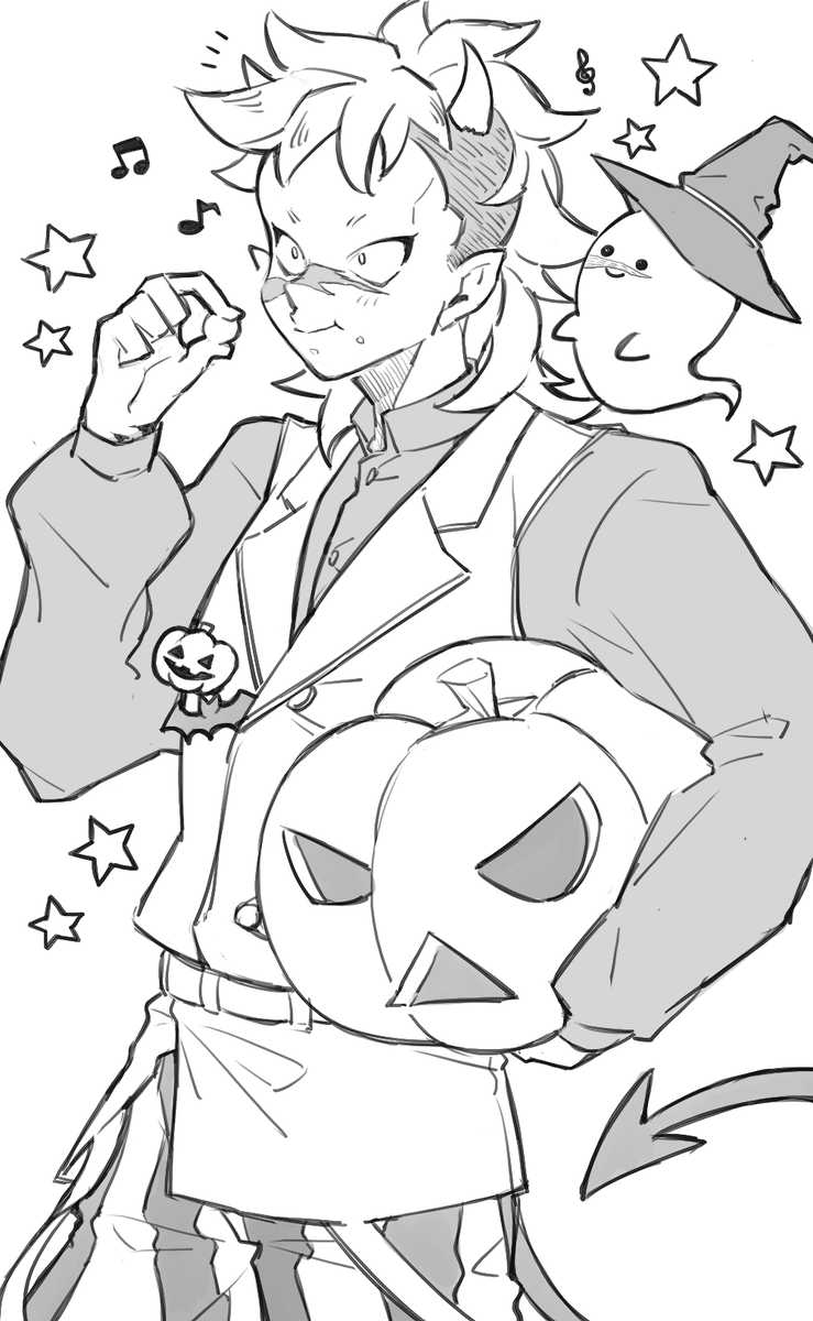 デスマーチじゃなかったらハロウィン玄弥🍬が描きたかったんだ…もう過ぎてるけど許してくれ。
※尻尾と角は…私の趣味です🦇 