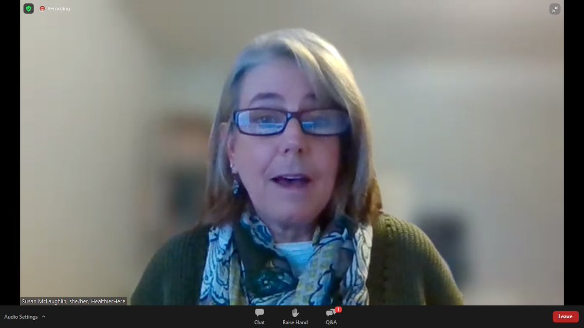 HealthierHere's tweet photo. @healthierhere's CEO Susan McLaughlin speaking today on a panel discussion around "Advancing #IntegratedCare in Washington" on the closing day of the 2021 HCA-ACH Learning Symposium!

@Washington_ACHs #ACHsAdvanceHealth #HealthEquity #HealthCareTransfomration https://t.co/KwLPH0C9Nn