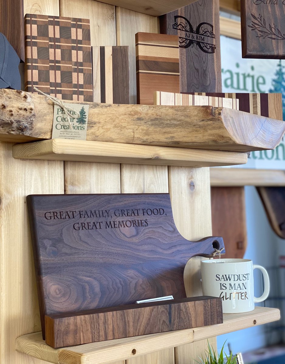 YegdtMarket's tweet photo. Looking for custom woodworking? Shop cedar gift ideas from @prairiecedar at the market! If you can dream it, he can build it. https://t.co/RMgYITAM58