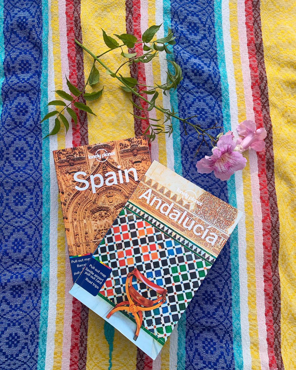 IsabellaMNoble's tweet photo. Excited to finally see these @lonelyplanet Spain & Andalucía beauties in print 🇪🇸 😎 With my chapters on Barcelona, Cádiz & Granada (three of my favourites), packed with tips on supporting independent businesses & exploring responsibly as travel reopens #lpinspain #lonelyplanet https://t.co/eFyWQQtvAK
