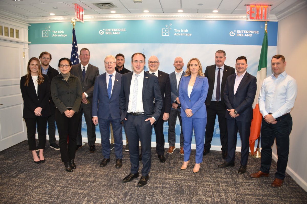 New York is recognized as one of the financial capitals of the world. Today, Minister <a href="/RobertTroyTD/">Robert Troy TD</a> heard first hand from <a href="/Entirl/">Enterprise Ireland</a> client companies in the Fintech &amp; FinServ sectors about their experiences in this market and the growth they experienced during 2020. #IrishAdvantage.