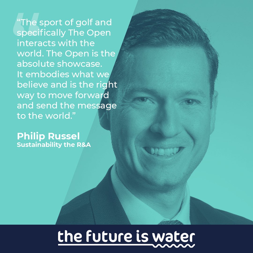 FutureIsWater's tweet photo. 🌊| “The sport of golf and specifically The Open interacts with the world. The Open is the absolute showcase. It embodies what we believe and is the right way to move forward and send the message to the world”. #thefutureiswater https://t.co/ONlfrpPMq7