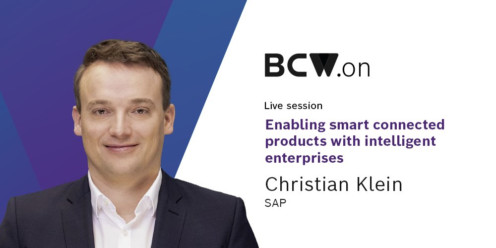 I’ve just registered for the last #BCWon session on enabling smart connected products with intelligent enterprises with <a href="/SAP/">SAP</a> and <a href="/BoschGlobal/">BoschGlobal</a> Bosch. Will you also join this live session? 
📅 November 17, 1 pm (CET) ⏱️ 45 minutes 
Register for free bit.ly/3CJahYA
