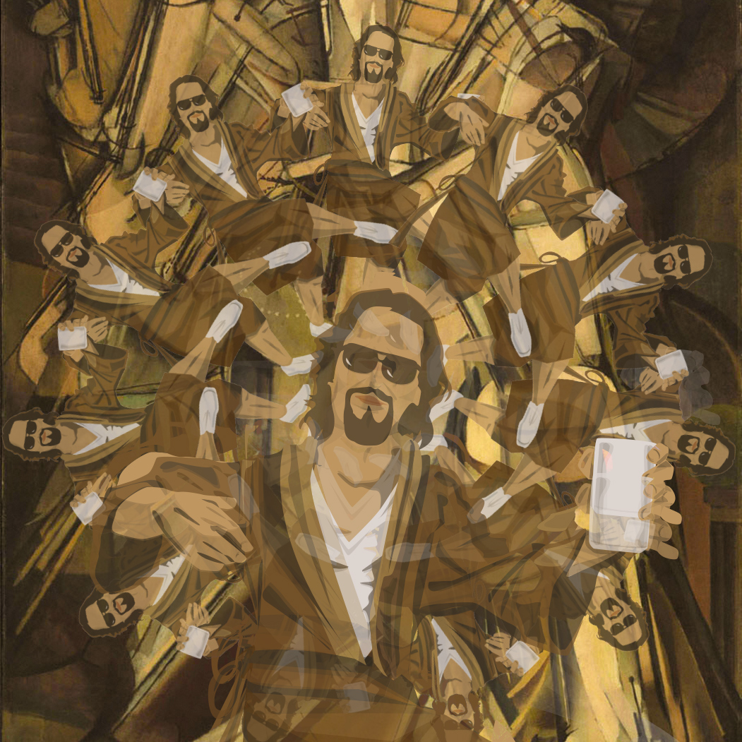 Dude Descending the Stairs (Mandala Style, NA) “hey I know that guy, he’s a nihilist” #nftartists #nftart #lebowski #thedude #thedideabides #jeffbridges <a href="/thejeffbridges/">Jeff Bridges</a> #nft #nftnyc2021 #nftnyc2021 #marcelduchamp #nftcommunity #mandala