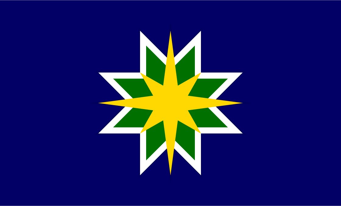 Back9Ben's tweet photo. Part 2 of of Guess The Made-Up Flag’s State for today! 

This one is a little bit hardier. I mean harder.  #flagchat #funwithflags #vexillology https://t.co/gJHRmryanb