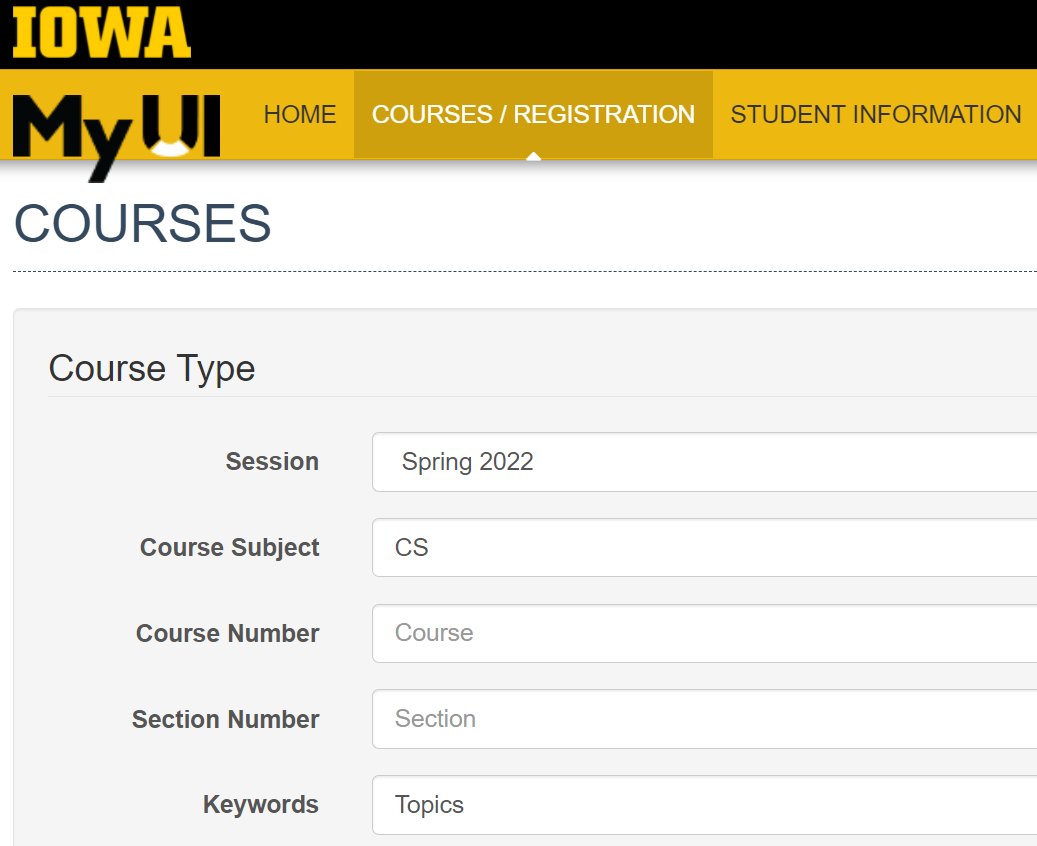 UIowaCS's tweet image. 📢 #EarlyRegistration starts 11/8 for Spring &apos;22❕ In addition to many core ➕ elective courses, check out  #TopicsCourses on #CloudApplicationProgramming, (#HealthInformatics,#InformationTechnology), #DependableSystem Design, and (#PrivacyLaw,#Technology) 🗓️
