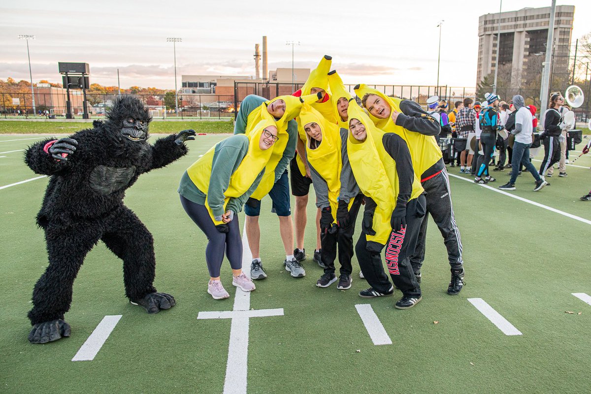 badgerband's tweet photo. Happy (Late) Halloween! To celebrate, we held our annual costume rehearsal, which is always a blast!

📸: @pxphotography 

#Wisconsin #marching #band #marchingband https://t.co/QFNx0aAU5L