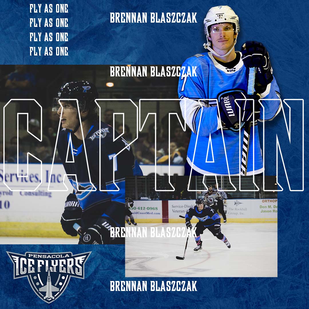 We're proud to announce Brennan Blaszczak as the next Captain of the Pensacola Ice Flyers! #FlyAsOne