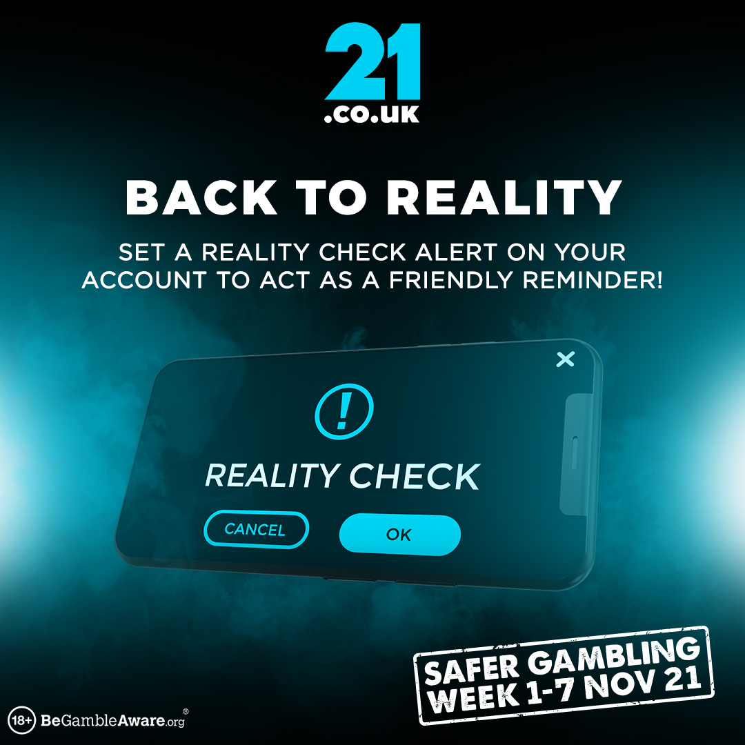 21couk's tweet photo. Did you know that you can set up a Reality Check on your account to help you manage the amount of time you spend playing?  ⏰

Find out more at https://t.co/YbxgKktRJk
#SGWeek21 https://t.co/3CkYAq4CUw