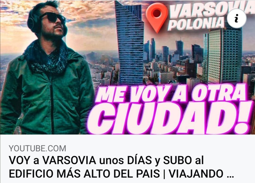 Topeados's tweet photo. Hola, he publicado un nuevo video!! en esta ocasión me voy de Cracovia unos días para visitar la capital de Polonia, Varsovia, visitando el edificio más alto de todo este país ¡acompáñame en esta nueva aventura! 😉😘 #Varsovia #FelizJueves #Viaje
https://t.co/dMPEBpgmfX https://t.co/lkAMq9ymPI