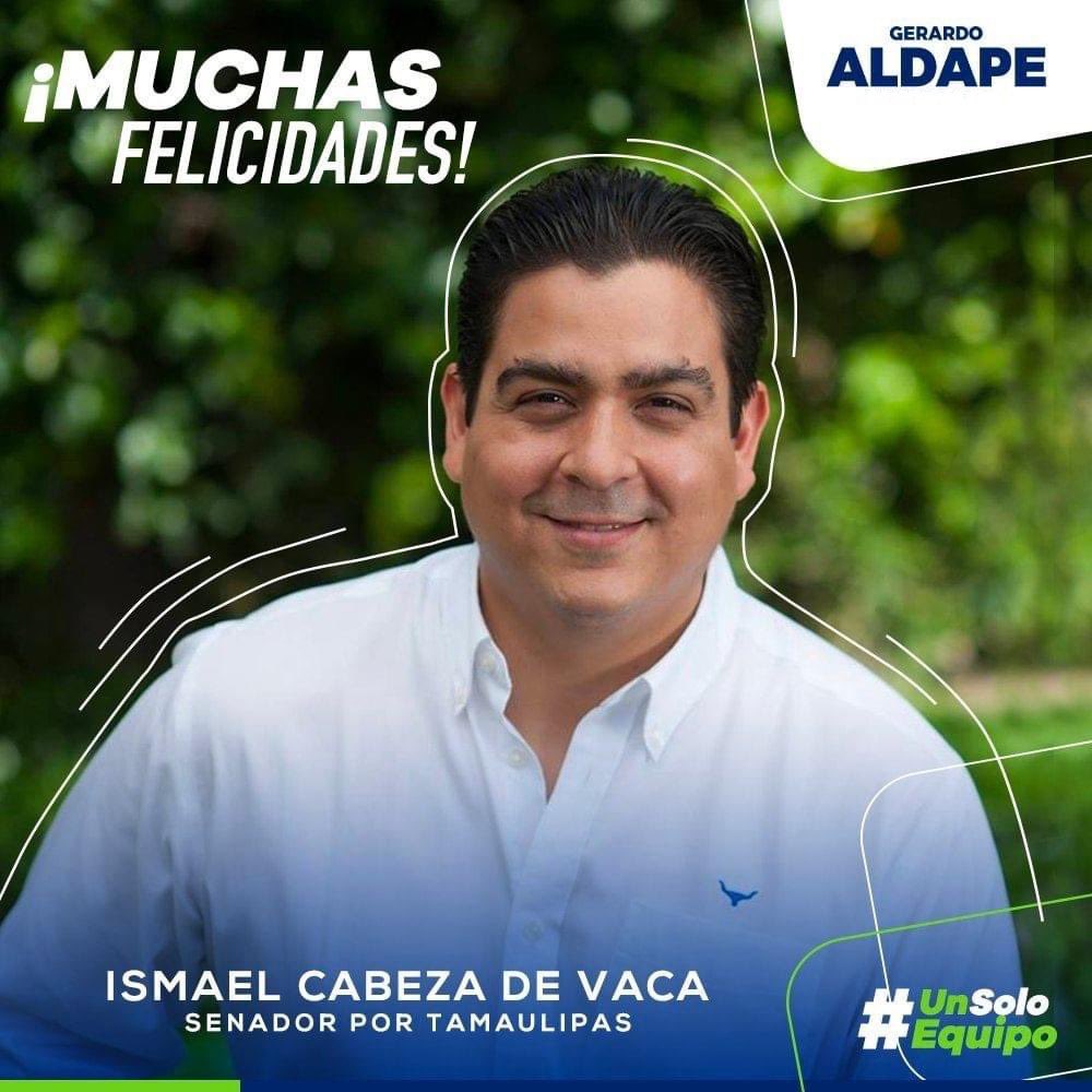 Muchas felicidades a mi amigo el Senador <a href="/IGCabezadeVaca/">Ismael Cabeza de Vaca</a> por su cumpleaños. Que Dios te llene de bendiciones y pases un excelente día. 

¡Seguiremos trabajando como #UnSoloEquipo por Tamaulipas! 🙌🏻 

#GerardoAldape