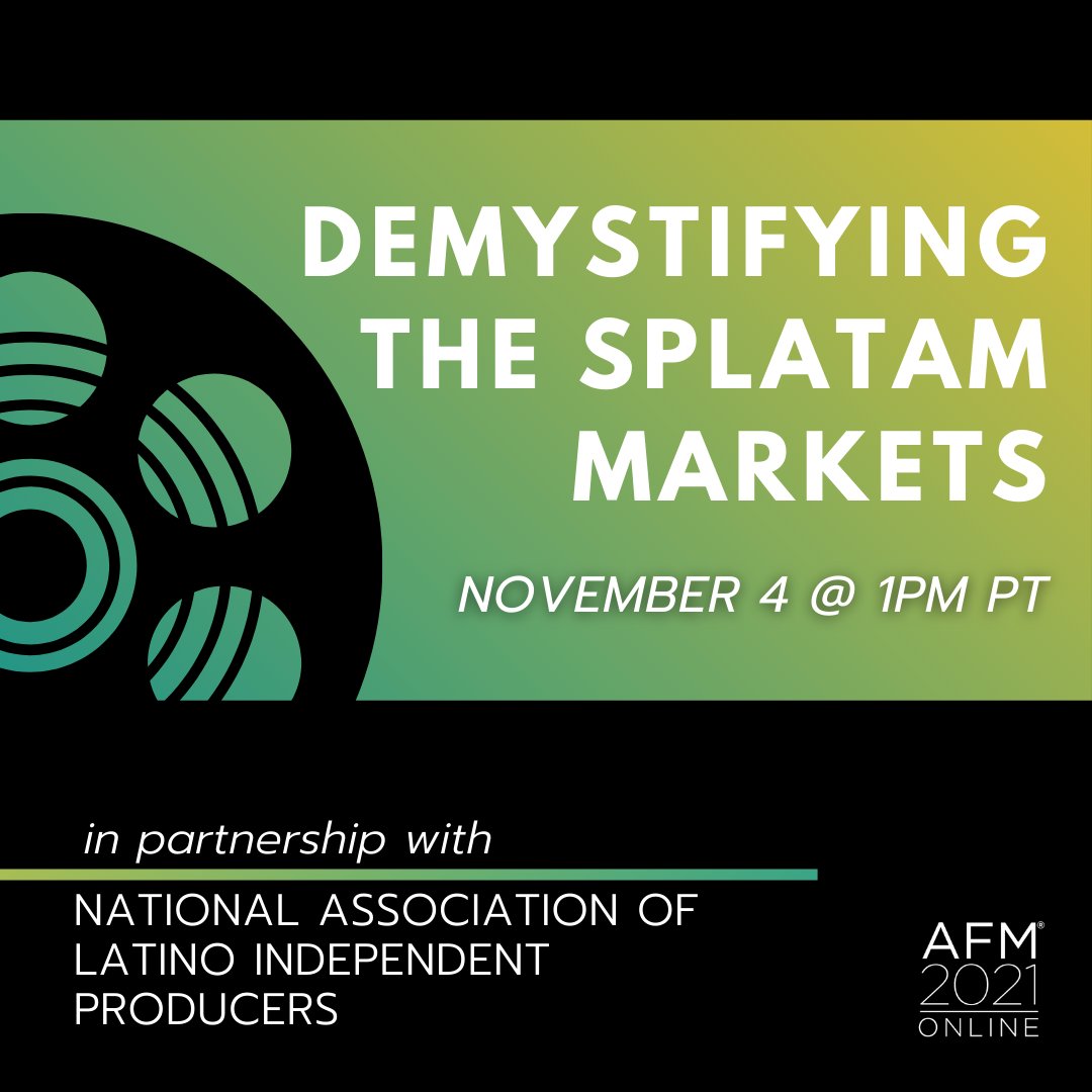AFMOFFICIAL's tweet photo. Join @NALIP_org & executives from @3Pas_Studios @BravenFilms and Gaumont Television as they share insights on developing Spanish & Latin American content for a global audience with the best practices in engaging Spanish speaking markets!🗺️
#AFM2021 #SPLATAM https://t.co/EDEuuixoYq