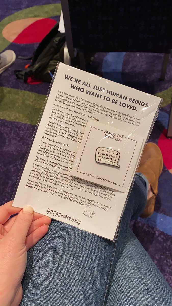 lnbobrien's tweet photo. We’re all just human beings who want to be loved! Learning how to be a #joyrebel and integrate powerful #SocialEmotionalLearning and stories! #GaETConf @GaETConf https://t.co/RUUqBVkqD1