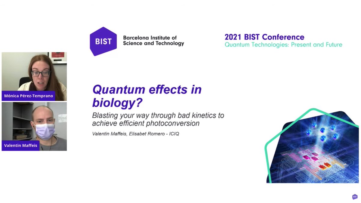 ICIQchem's tweet photo. #PROBIST &amp; #PREBIST fellows Valentin Maffeis (Romero group) &amp; Craig Day (@TheCraigDay @MartinLab_ICIQ) have participated in the flash-talk session "Presenting the research breakthroughs of the next generation of scientific leaders" moderated by @monicahperez #BISTConf2021 @_BIST https://t.co/5ET6oAmVyt