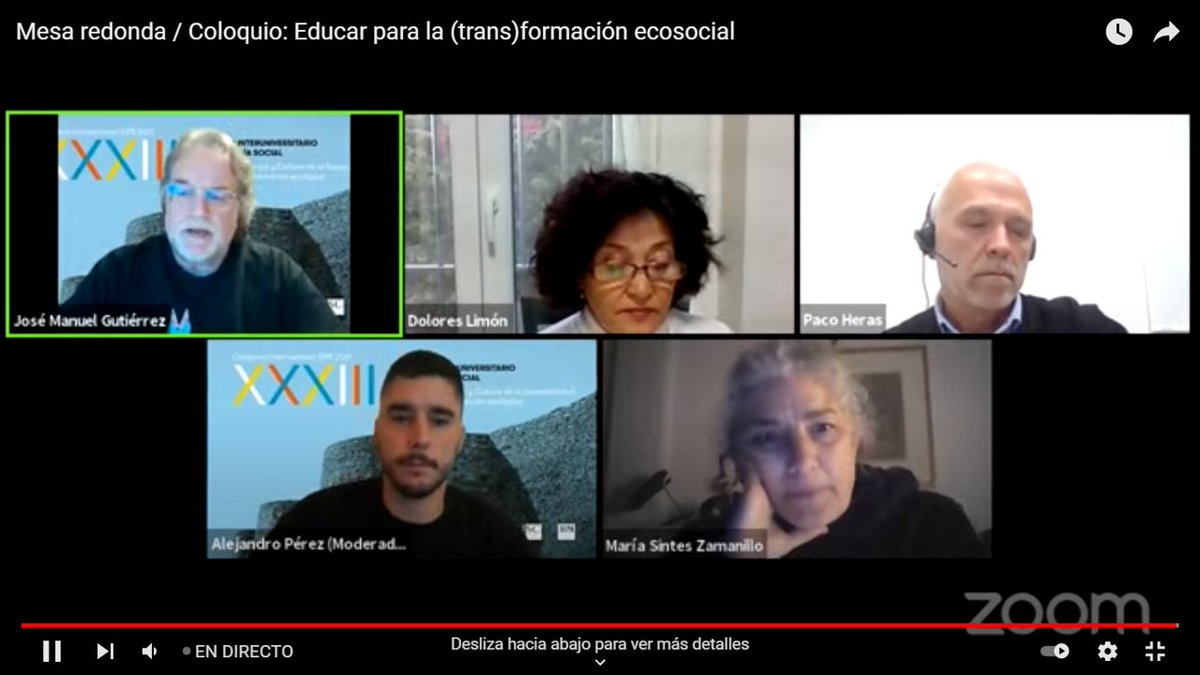 #SIPSXXXIII Educar para la (trans)formación ecosocial
Francisco Heras Hernández 
María Sintes Zamanillo 
José Manuel Gutiérrez Bastida 
Dolores Limón Domíngues
#EducacionAmbiental <a href="/UniversidadeUSC/">USC</a>