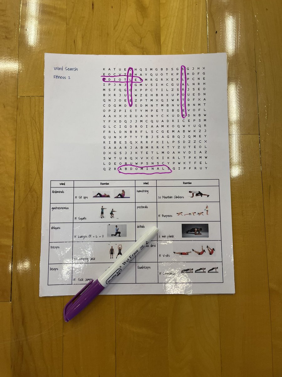 gallowayteri's tweet photo. Word search warm up - focus is muscles!! @reallindberghhs https://t.co/6zI0gsAr4V