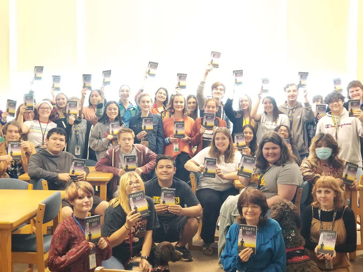 Congratulations to our 64 students who just started reading our Read-It-Forward Book for the Fall Semester! It's Friday's List by Gabriella Lepore. Our students will have a Town Hall Skype with Ms. Lepore, who will be speaking with us from Wales! They can't wait! <a href="/GabriellaBooks/">Gabriella Lepore</a>