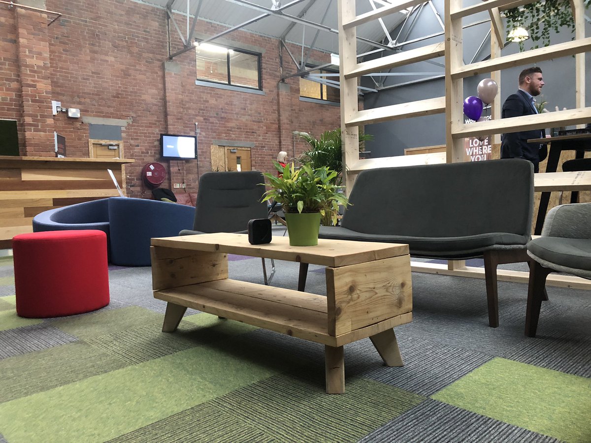 Great to celebrate with @ReworkFurniture at their amazing looking #showroom now displaying our #reclaimedfurniture #socialenterprises #recycle #reuse @SouthLeedsLife @EGGER_UK @clade_es @LeedsCommFound @ncwrp @LeedsNews