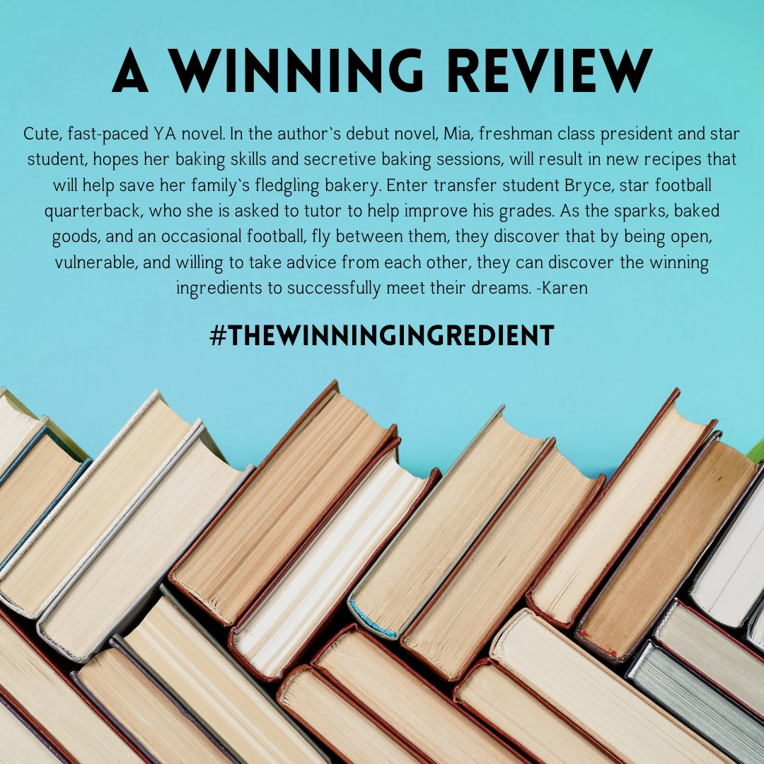 KellySwanTaylor's tweet photo. A WINNING REVIEW!
📚⭐⭐⭐⭐⭐📚
#TheWinningIngredient #LinkPress #goodreads #TheWinningIngredientNovel #books #kidlit #YA #YoungAdult #booklover #bookblogger #bibliophile #football #baking #bookreview #bookrec #bookrecommendation https://t.co/uREYBPnWLT