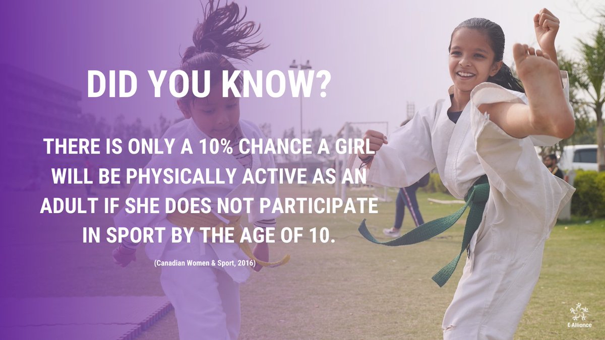 EallianceSport's tweet photo. Investing in girls’ sport participation promotes more than just childhood well-being: it often sets girls up for continuing to lead a positive quality of life as they get older. #girlsinsport #getactive (data from @WomenandSportCA 2016) https://t.co/XIAznjzXFV