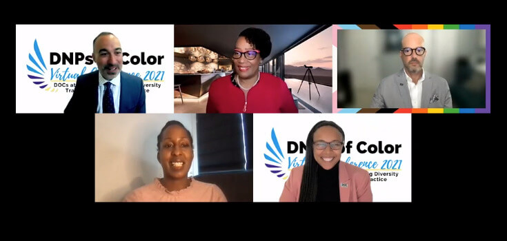 ClinicalAdvisor's tweet photo. Experts discuss actionable items for use in daily clinical practice to promote #DEI @DNPsofColor conference.
@FIUNursing @aspenuniversity @StephenNP @DrMcCamey
@kells333 @McdanielMsn @ColumbiaNursing #DOCDNPs #DOCDNPCON2021 #DNPsofColor https://t.co/0SI5krd29r https://t.co/vFFxZujwus