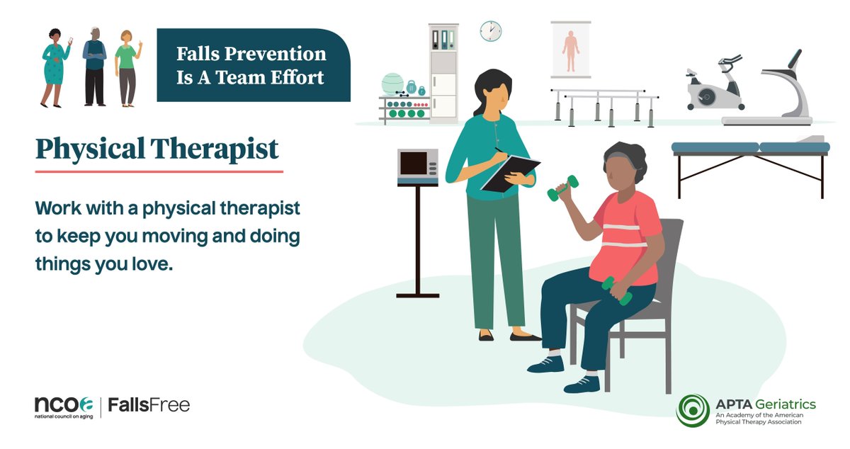 APTA_Geriatrics's tweet photo. One in four Americans aged 65+ falls every year. Being common, however, doesn’t make falling a normal part of aging. Learn how to prevent falls: https://t.co/wg6w6JjDnB

#APTAGeriatrics #FallsPrevention https://t.co/fvduvsR2lX
