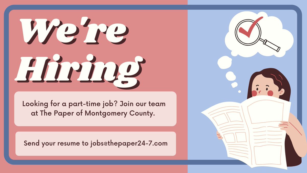 We're hiring! If you're looking for some part-time or even full-time work with The Paper, please send us your resume, a notice of interest, or any questions you might have at jobs@thepaper24-7.com!