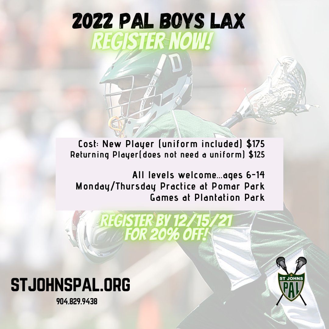 stjohnspal's tweet photo. **UPDATE** The practice field location has changed to Pomar Park for the Spring LAX season.  
.
.
.
#fastestgameon2feet #palnation #stjohnspal #stjohnslax #morethanagame https://t.co/y72QGFvxVf