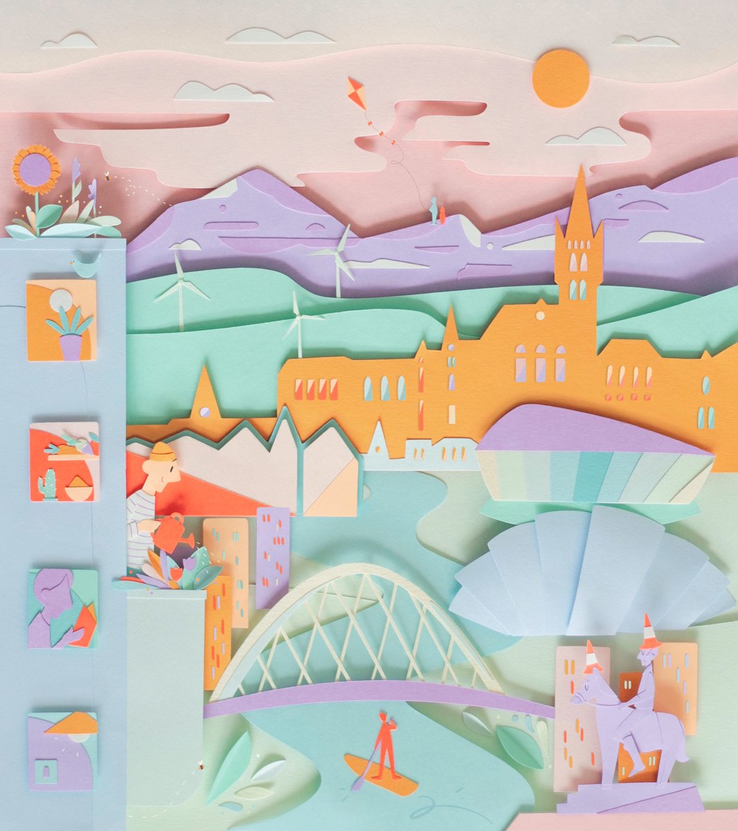 As I’m sure you’re well aware, our wonderful city of Glasgow is currently hosting <a href="/COP26/">COP26</a> this week and the next, so I made this little illustration using <a href="/GFSmithpapers/">GF Smith</a>’ Extract range to celebrate it - I hope you’ve had a warm welcome if you’re visiting us!