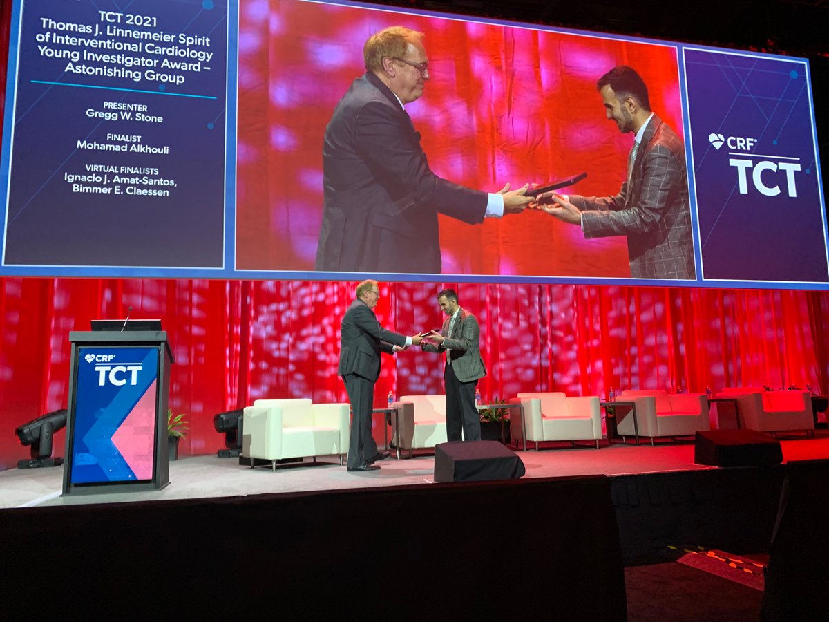 congratulations to <a href="/adnanalkhouli/">Mohamad Alkhouli</a> for the tct linnemeier investigator award! <a href="/TCTMD/">TCTMD</a> #tct2021 <a href="/scaielm/">@scaielm</a>