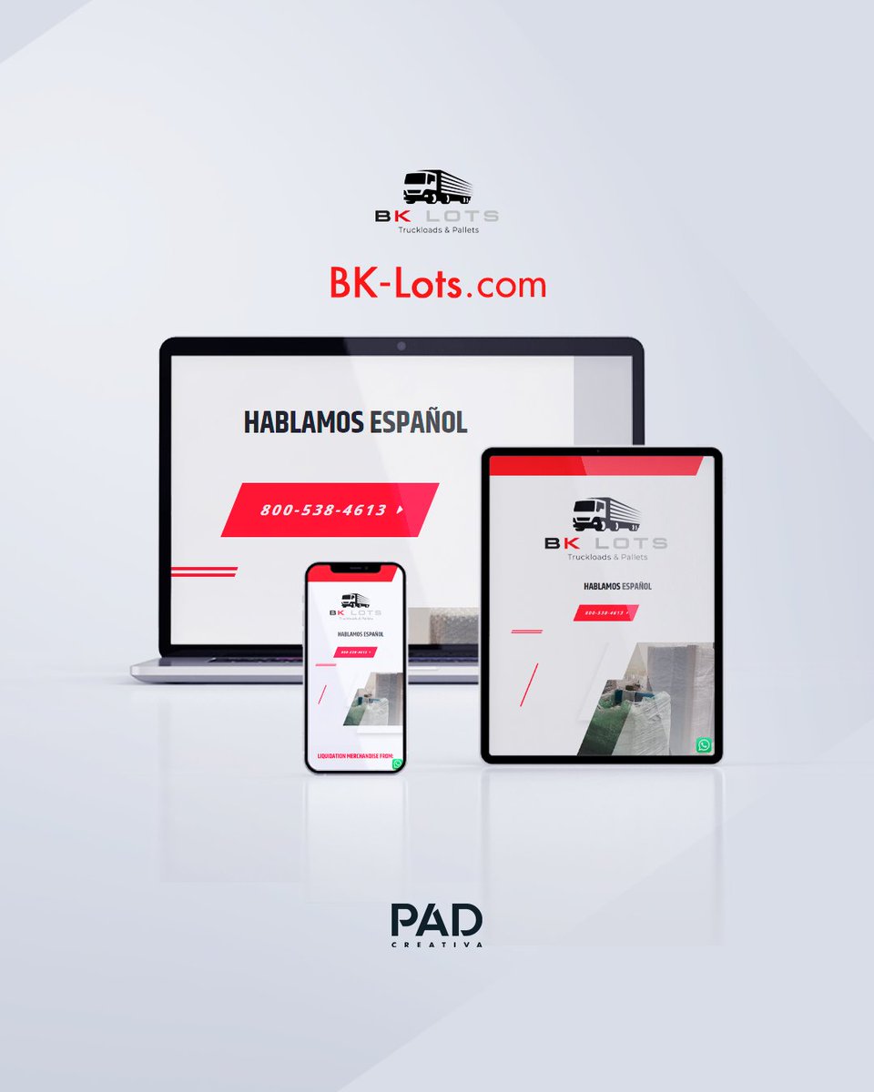 creativa_pad's tweet photo. Realizamos la web para BK Lots - Truckloads &amp; Pallets, una empresa de Texas dedicada a la venta de productos en mayoreo.

Experiencia intuitiva y fácil contacto son las armas fuertes de este sitio.

#desarrolloweb #diseñoweb #webdesign #paginaweb #uxdesign https://t.co/8z9FmwfFoT