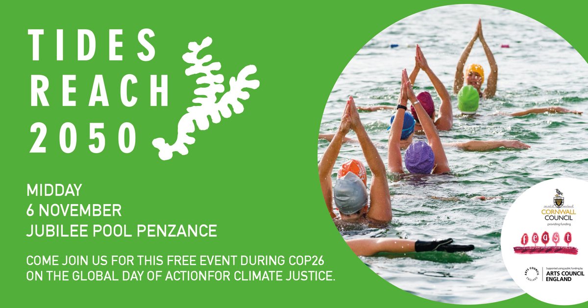 Seasoulblessing's tweet photo. Come join a free community event in Penzance @JubileePoolPZ this Saturday - the "Out of Sink" synchro team, family workshops, @ClimateCornwall  films, @plasticfreepz, a mermaid to spot, and more! #TidesReach2050 https://t.co/PTW1u2AE2Q