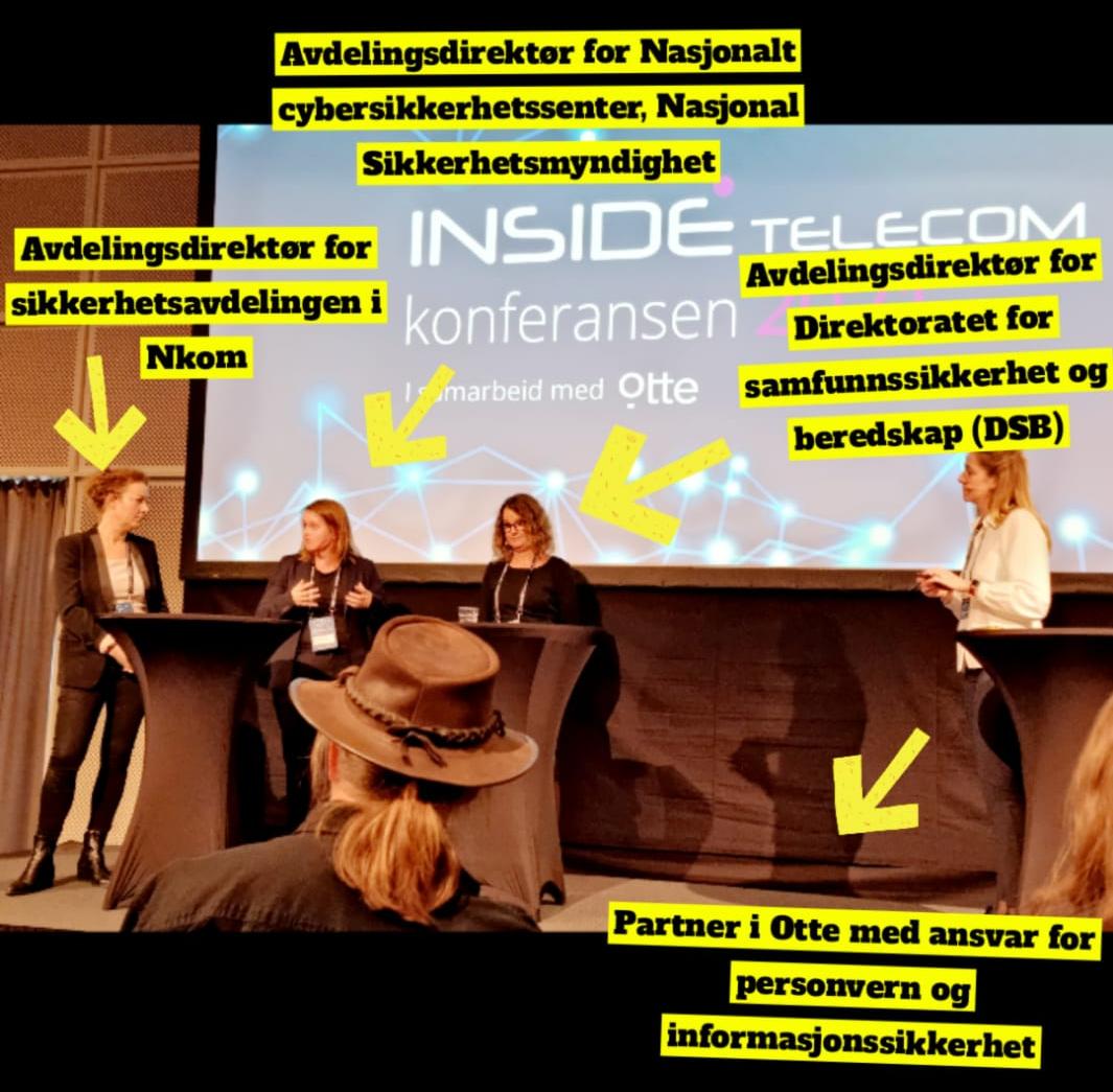 hemdanb's tweet photo. Girl power aka Woman power på #insidekonf i år😍. Kvinneandelen blir bedre og bedre for hvert år!  Bildet er fra spørsmålsrunden med Bente Hoff(#NSM), Elise K. Lindeberg(#Nkom) og Elisabeth Longva (#DSB), med ordstyrer Cathrine V. Singstad(#Otte). https://t.co/IEG2LbadIx