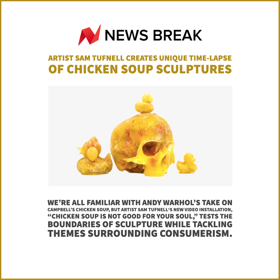 PRESS: #NEWSBREAK 

"We’re all familiar with Andy Warhol’s take on Campbell’s Chicken Soup, but we’ve never seen chicken soup like this."

ARTICLE: bit.ly/3pKvnlB

#SAMTUFNELL Artist #Sculpture #NYC #VideoInstallation #NFTArtist #CHICKENSOUPISNOTGOODFORYOURSOUL #Warhol