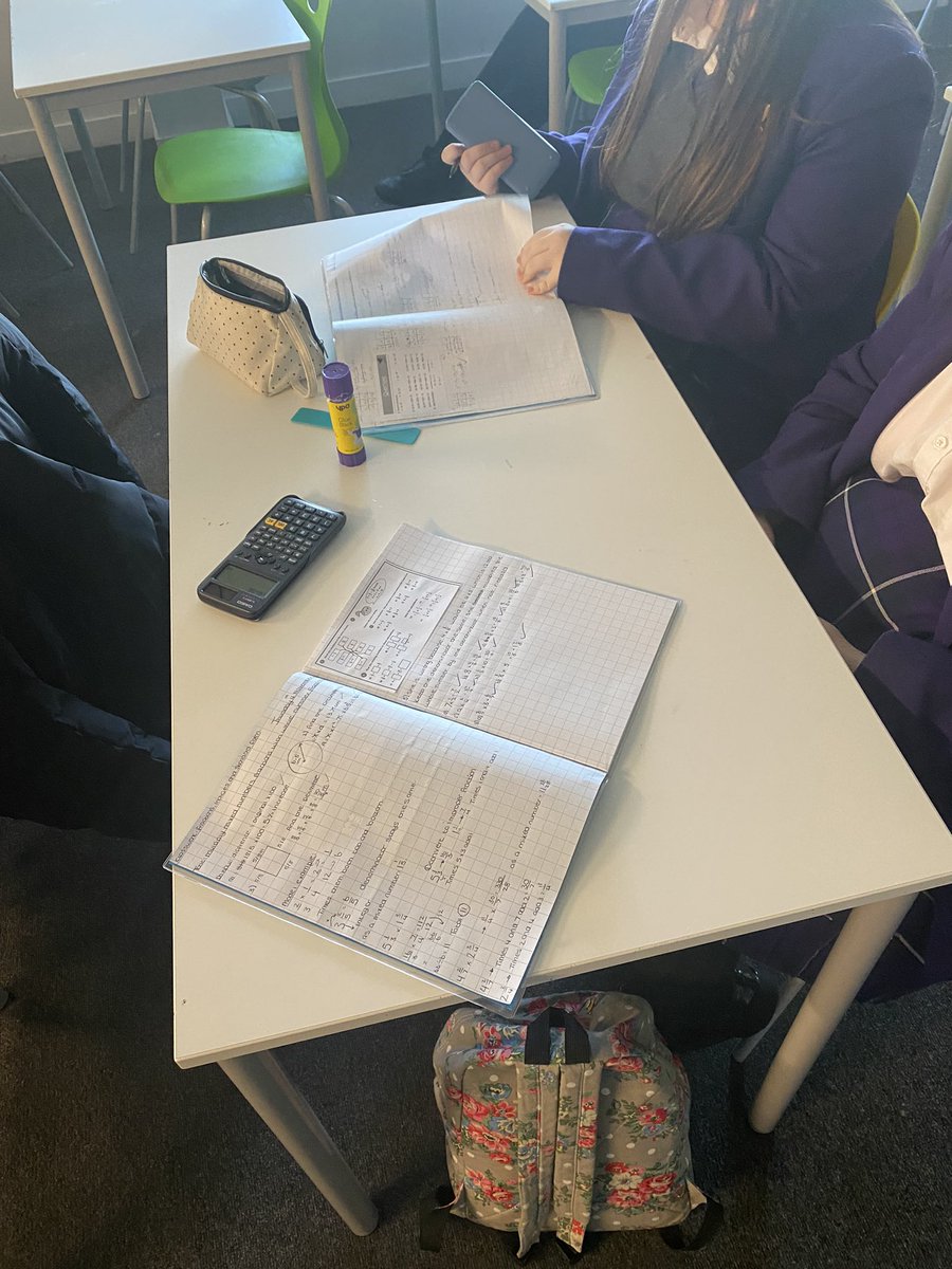 Megan &amp; Rebecca working hard in Maths today <a href="/StNicksYear10/">Year10StNicholas</a> #resilience