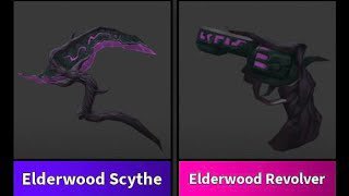 ELDERWOOD REVOLVER AND ELDERWOOD SCYTHE GIVEAWAY IN ROBLOX MM2! ELDERWOOD  SET! 