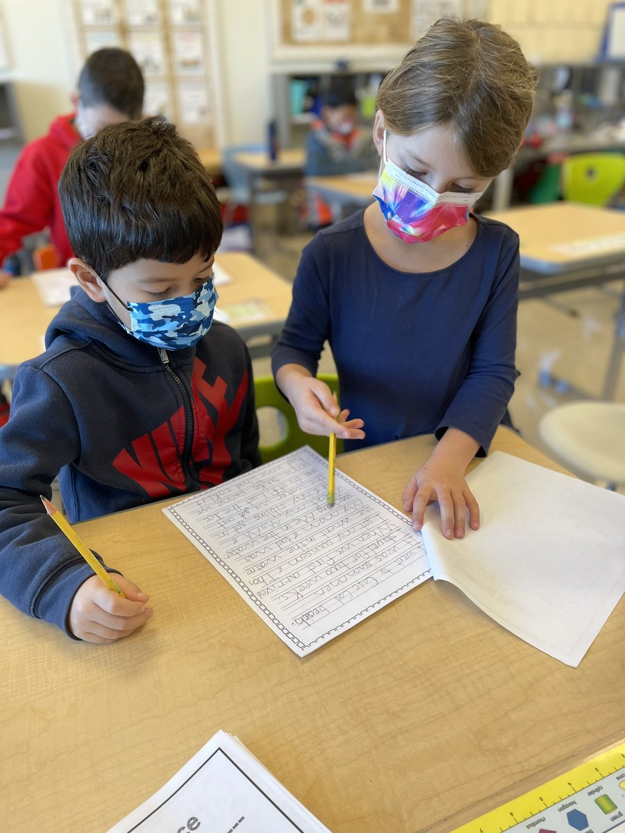 Peer reviewing our first published piece of the year! Such an exciting time in 2nd grade #thinkers #knowledgeable #caring