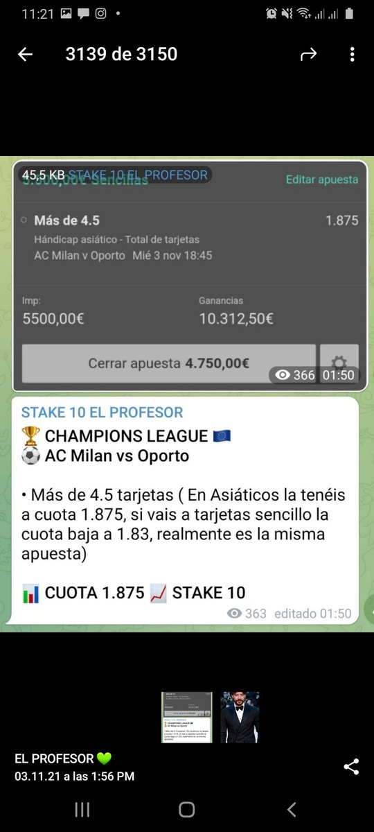 Reydeltwitte's tweet photo. Sale nuevamente con aportación del stake 10 del profesor, el de ayer lo ganó pídelo por DM misma dinámica si se gana pagas $50 si se pierde no pagas nada https://t.co/mMZAoKfcZs