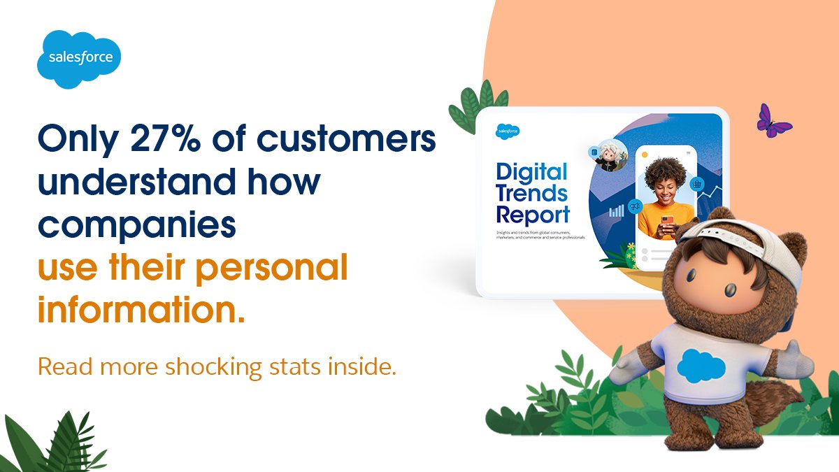 MarketingCloud's tweet photo. When it comes to how companies use their info, customers report feeling left in the dark. π₯Ί
In an era where they also want more transparency, the #DigitalTrendsReport can help you understand your customers better and gain trust. π€
Download the report: https://t.co/U1w3ieqTmp https://t.co/yyMuVapVAt