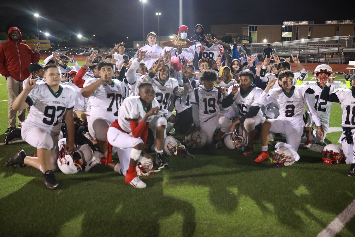 LJH_Athletics's tweet photo. This group was the first to win the golden ram trophy! They've come a long way since the beginning of the year. Their record does not reflect how much they've grown as a team over the last seven games. They're going to do damage at @BERKNERFOOTBALL next year! #BOTGR Go Patriots! https://t.co/bZVg4Hu3Dj