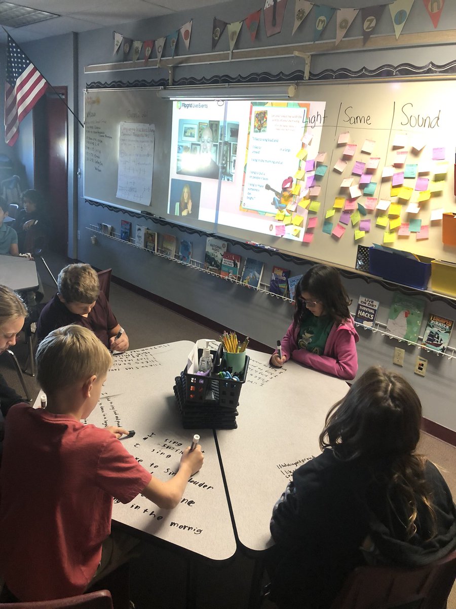 afulton345's tweet photo. Thanks @FlipgridEvents and @Flipgrid for brining @TheAmandaGorman to our @GowanGators classroom! We loved writing a poem and hearing from her and Loren! #whycrane #gatorsareamazing https://t.co/cfQKDXbsp4
