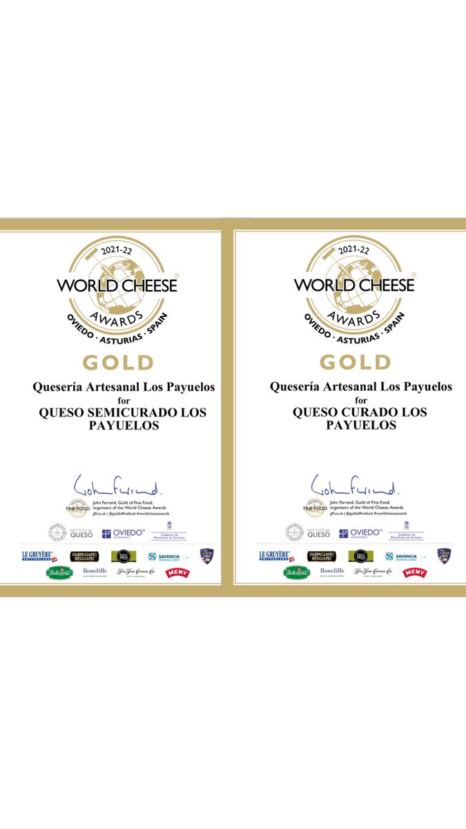 Nos llegan inmejorables noticias desde Oviedo,nuestras dos referencias presentadas alcanzan la medalla de oro que nos coloca entre los mejores quesos del mundo.
El semicurado presentado al certamen es una de las piezas elaboradas para la campaña SOS Los Payuelos.