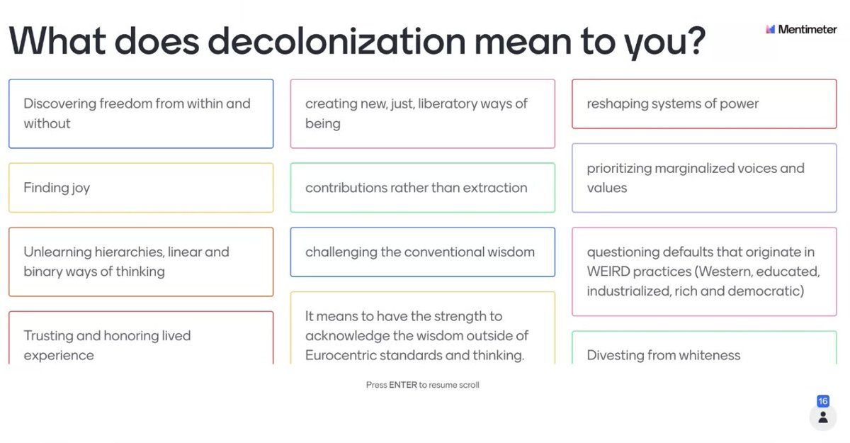 Opening activity from our panel discussion on decolonizing urban planning at #hindsightnyc2021 #ReemergenceReimagined <a href="/divcommittee/">DivComm</a>