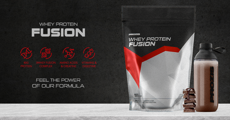 Prozis on X: Whey Protein Fusion 900 g. Developed to be a