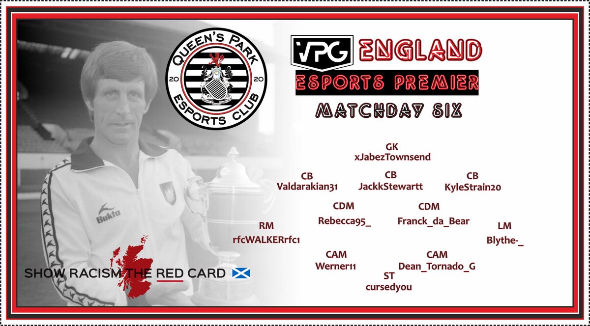 Our Line ups for tonight’s EU Championship and EN Premier games. #upthespiders