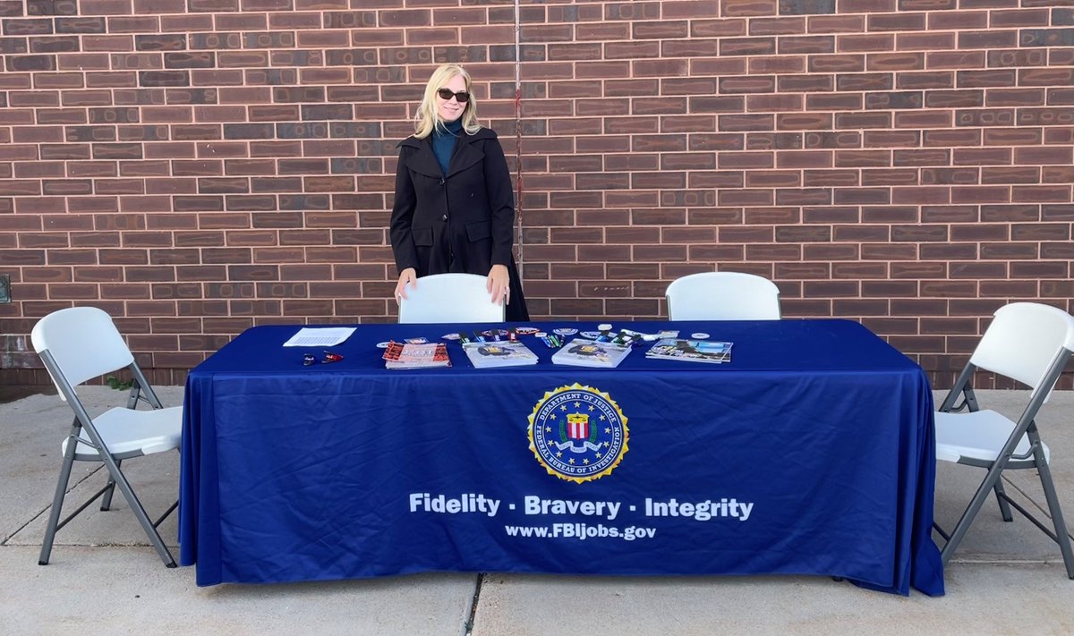 FBIDenver's tweet photo. #FBIDenver thanks @GOALACADEMY for having us at their Million Dollar Day. We enjoyed meeting your students and talking about #FBICareers! #FutureFed https://t.co/FBSK57B567